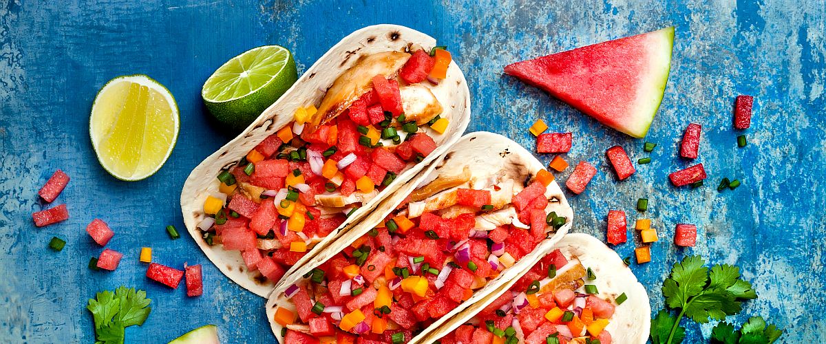 tacos with watermelon salsa