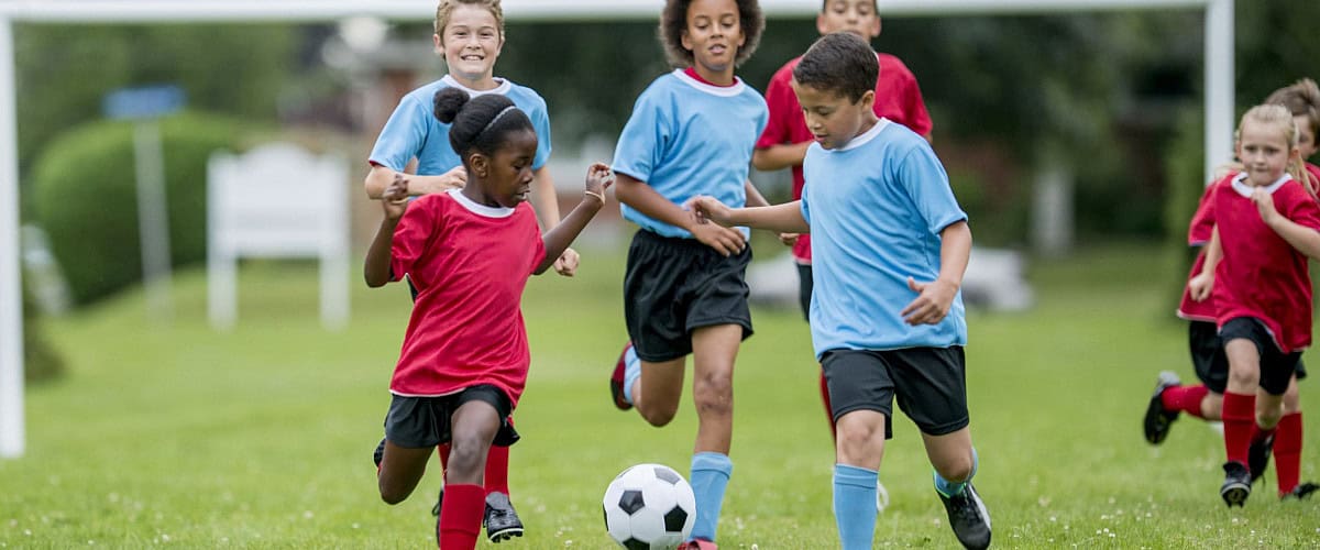 kids playing soccer