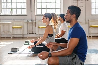 yoga class meditation