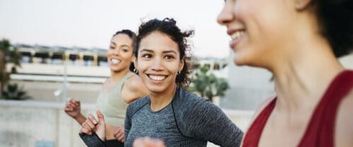 healthy women jogging