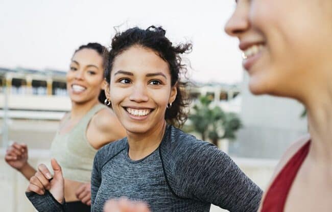 healthy women jogging